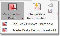 Delete peaks threshold