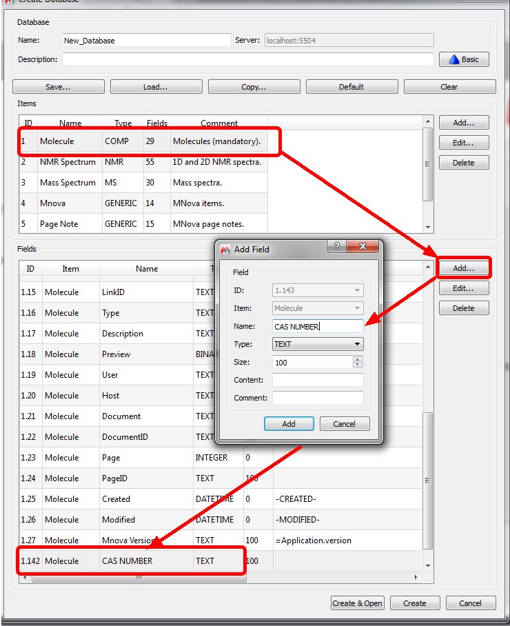 create custom DB