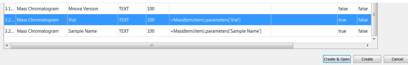 Create DB parameters